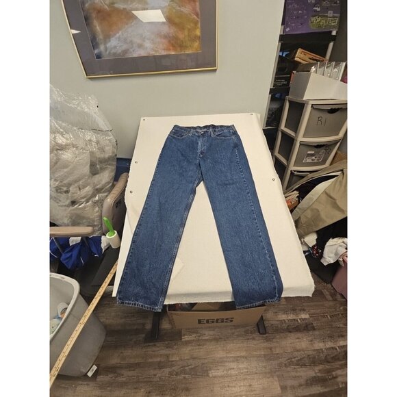 Levis 550 Relaxed Fit Mens Denim Blue Jeans Tag 38 x 34 Actual 38 x 33 - Picture 4 of 5